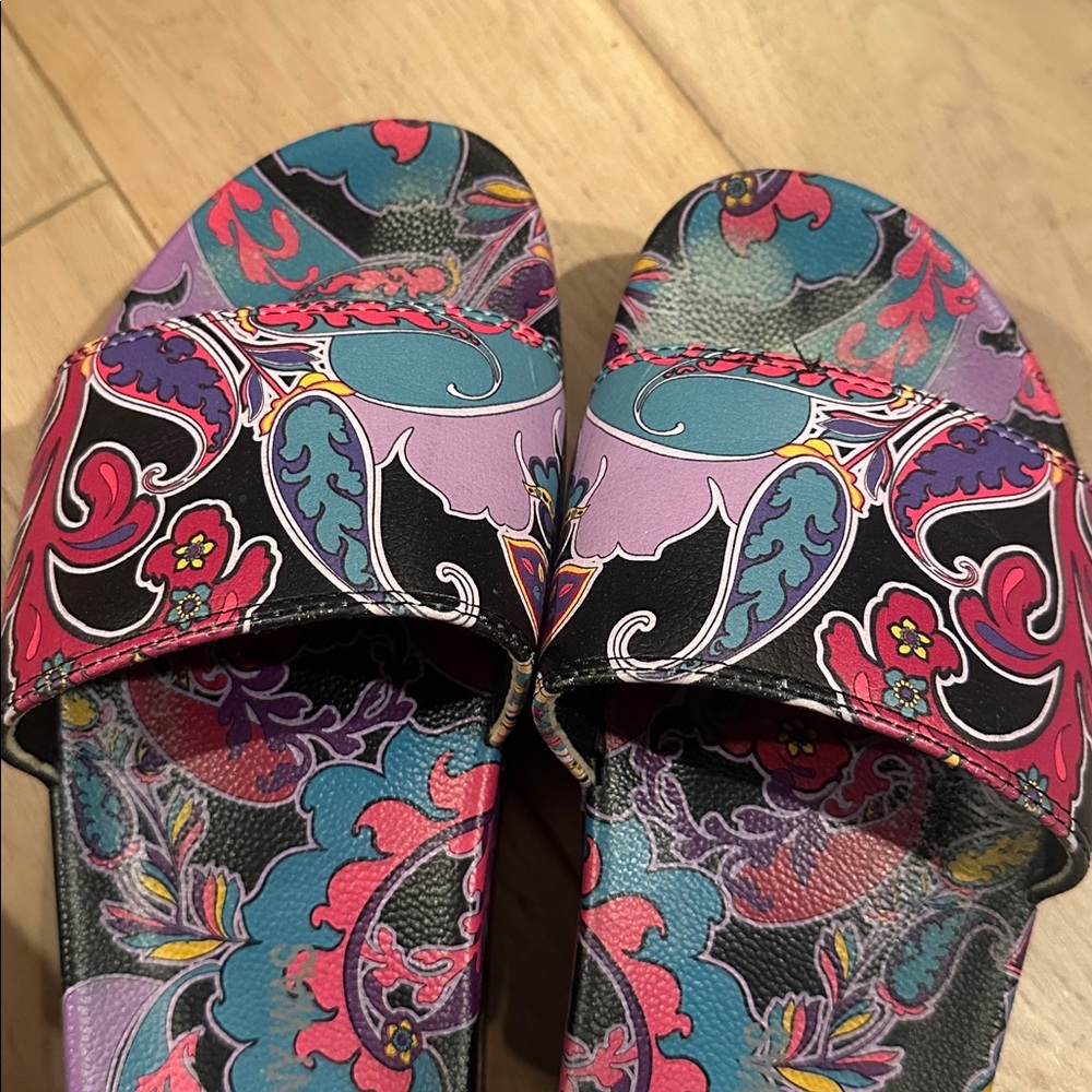 Johnny Was Fatima Platform Pool Slides! Size 6.5 - Picture 10 of 11